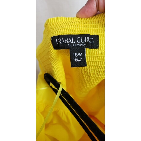 28. Prabal Gurung for JCPenney Sleeveless Maxi Dress Plus 18W Yellow NWT - Picture 9 of 10